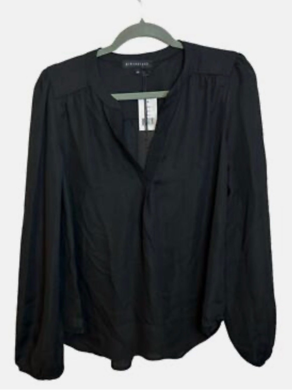 Gibson Black Long-Sleeve Blouse —Size XL
